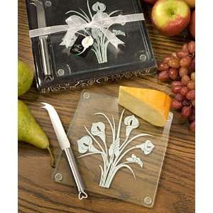  Cutting Boards  Calla Lily Cheese Set Favors (Set of 2 