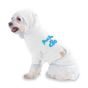   CEO Hooded (Hoody) T Shirt with pocket for your Dog or Cat XS White