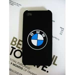  Iphone 4 Plastic Black BMW Hard Back Case Cover 