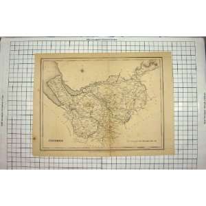  WALKER BACON MAP 1894 CHESHIRE ENGLAND NANTWICH
