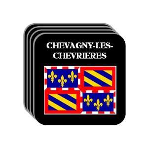   Burgundy)   CHEVAGNY LES CHEVRIERES Set of 4 Mini Mousepad Coasters