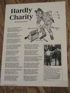 HARDLY CHARITY POEM ADVERTISEMENT HORSE SHOEING TOOL AD  