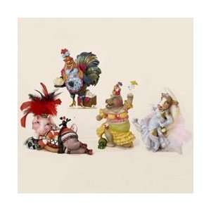  Pack of 8 Diva Zoo Cow, Chicken, Pig and Hippo Ornamental 