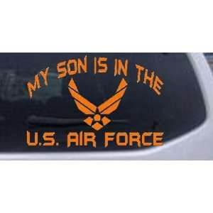 Orange 20in X 29.3in    My Son Is In The U.S. Air Force Decal Military 