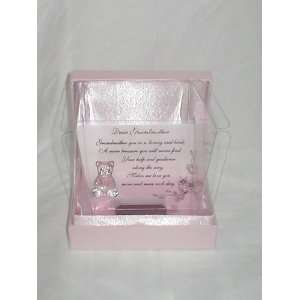 Dear Mother Glass Bear Plaque in Gift Box