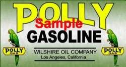Polly Gas B 3x6 Gasoline Decals Gas Oil Vinyl Stickers Signs  