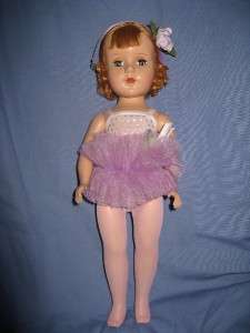 14 American Character Hard Plastic Ballerina Doll w/Red Hair  