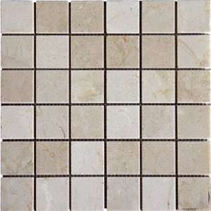  Montego Sela 2x2 Crema Marfil Marble Polished Mosaic Tile 