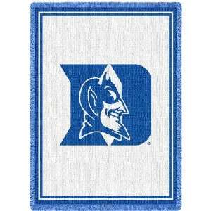  Duke University Blue Devil Jacquard Woven Throw   69 x 48 