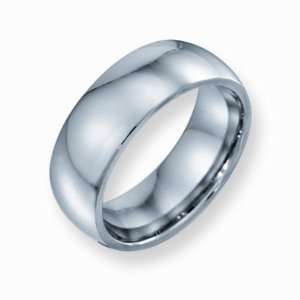  Cobalt Chromium Polished 8mm Comfort Fit Wedding Band Ring 