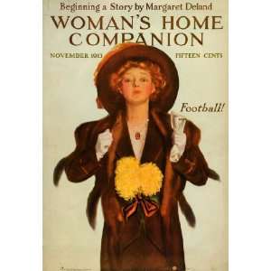  1933 Cover Womans Home Companion Football Game Cheering 