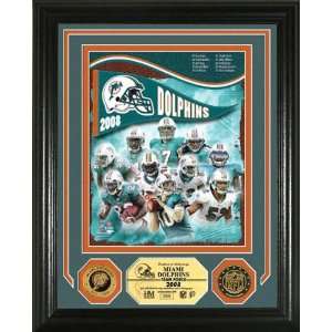  Miami Dolphins   2008 Team Force   Photo Mint with 2 24KT 