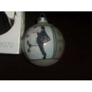  1979 Snow Sculpture Norman Rockwell Christmas Ornament 