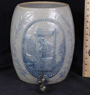 L85 ANTIQUE RCP ROBINSON CLAY PRODUCTS STONEWARE WATER JUG COBALT 