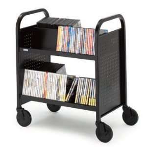   BOOV5 Contemporary Double Sided Booktruck with Four Slanted Shelves