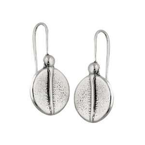 Sterling Silver Circle Earring with Line From the Nocturnal Collection 