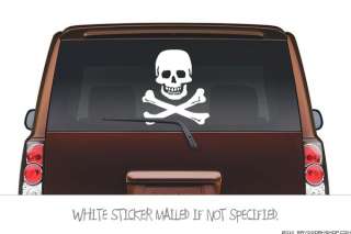 Large) SKULL AND BONES Sticker Decal  