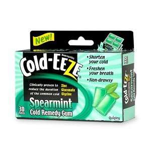  Cold Eeze Spearmint Cold Remedy Gum 30 Pieces Health 