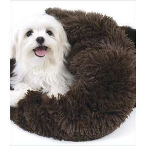  Shag Cuddle Cup Bed for Dogs by Susan Lanci   Brown 