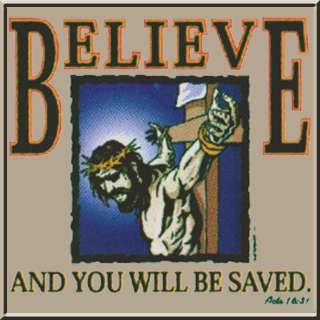 Believe Be Saved Jesus Crucifix Christ Shirt S 3X,4X,5X  