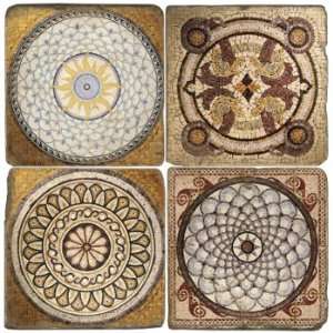  Classic Design Italian Marble Mosaic Coasters Kitchen 