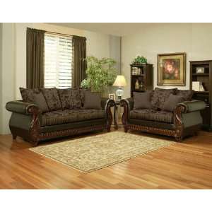 2pc Traditional Classic Fabric Sofa Set, CO MON S1 