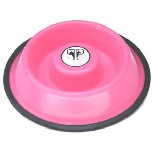 Platinum Pets Slow Eating 32oz Dog Bowl in Bubblegum Pink  