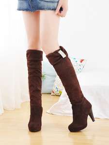 Womens Boots High Heels Knee Long Shoes AU Size X316  