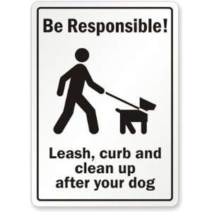   and Clean Up After Your Dog Plastic Sign, 10 x 7