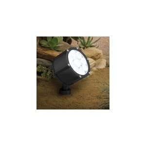   Light Outdoor Spot Light in Textured Black with Clear Tempered glass