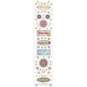   Friends 2 5/8 Inch by 12 1/4 Inch Rub Ons Sheet, Sparkle Accents Arts
