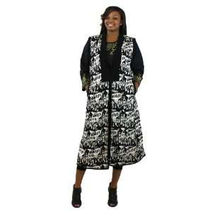  Sleeveless Duster  B&W Korhogo (Lg/XL) 