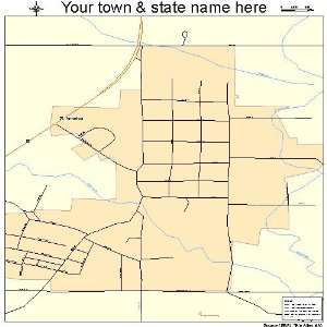  Street & Road Map of St. Ignatius, Montana MT   Printed 
