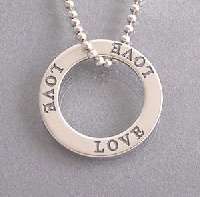 Circle of LOVE Sterling Silver Slide Ring Pendant