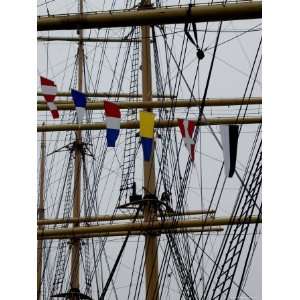 Close Up of the Mast and Rigging of a Sailing Ship, New York, New York 