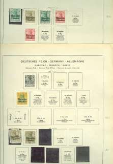 GERMAN OFFICES in MOROCCO & TURKEY, Advanced Stamp Collection on pages 
