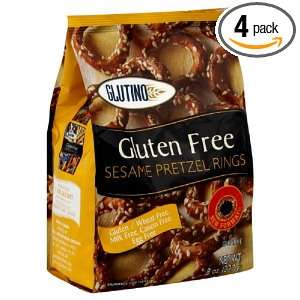 Glutino Pretzel Sesame Rings, Gluten Free, 8 ounces (Pack of4)