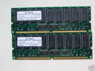 2x Infineon 512MB PC1600R DDR 100MHz CL2 ECC/1GB  