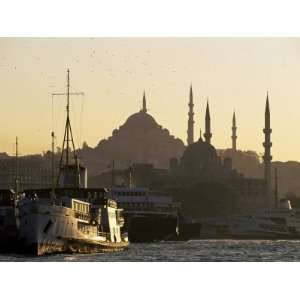  Sirkeci Harbour with Yeni and Sulemaniye Mosques Behind 