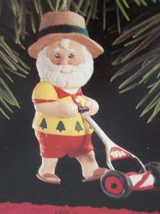 Hallmark Keep on Movin Santa Claus In Flip Flops Mowing Lawn 