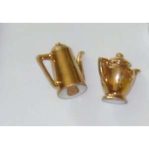  gold coffee pots Salt and Pepper Shakers 
