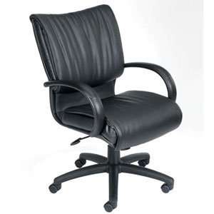  Boss Office Products Mid Back Modern LeatherPlus Executive 