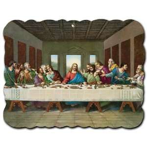  Wood Plaque   The Last Supper   Mounted on Wood with 