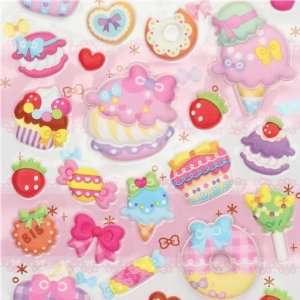  pink sponge 3D sticker cupcakes macaroons Toys & Games