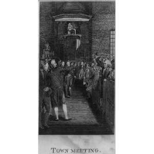  Colonial era Town meeting in a church,1795,Elkanah Tisdale 