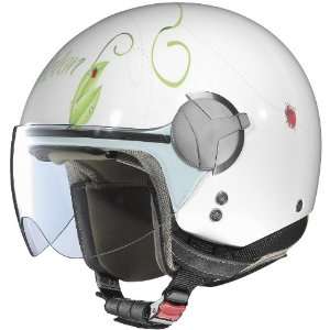 Nolan N20 Graphics Helmet, Lady Bug, Primary Color White, Helmet Type 