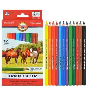   Koh i noor 12 Triocolor Drawing Colored Pencils 3142