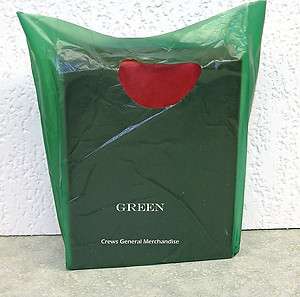 100 GREEN Plastic Merchandise Shopping Bags 7x3x12  