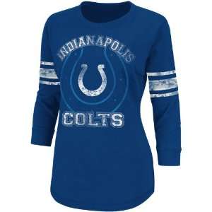 Indianapolis Colts Womens Victory Is Sweet Blue 3/4 Sleeve Top 