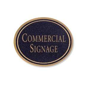Signage 1530 Large Commercial Oval Sign with Surface Mounted  